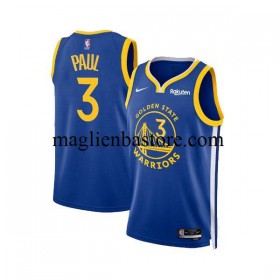 Maglia NBA Golden State Warriors Chris Paul 3 Nike Icon Edition 2023-2024 Blu Swingman - Uomo